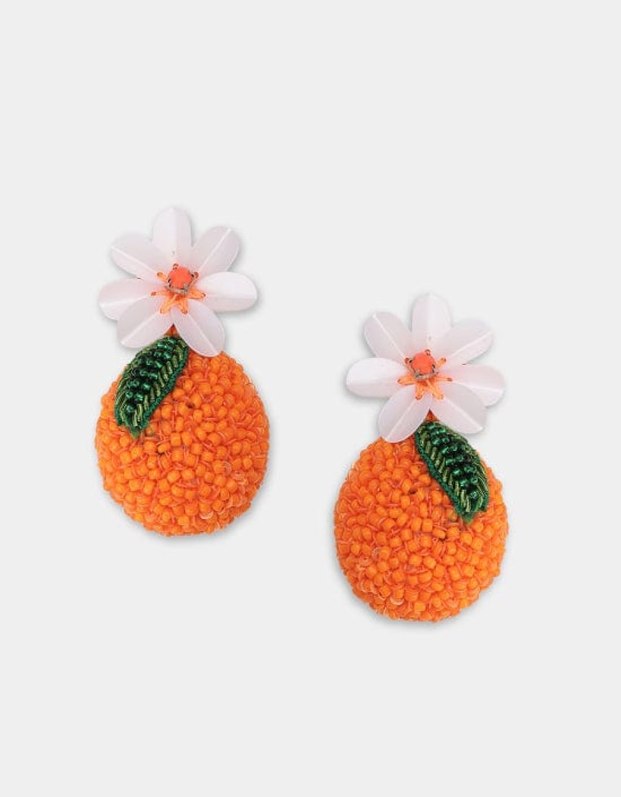 Olivia Dar Orange Earrings - Olivia Dar New