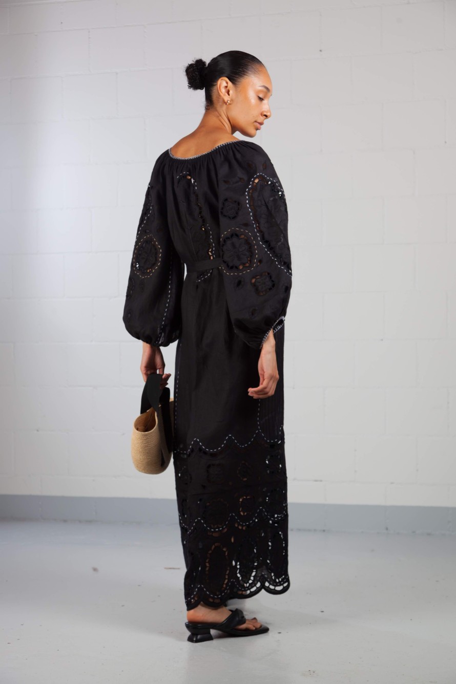 My Sleeping Gypsy Black Merezhivo Long Dress - My Sleeping Gypsy Clearance