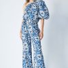 The Label Edition Zoe Pants Blue Bloom - The Label Edition Clearance