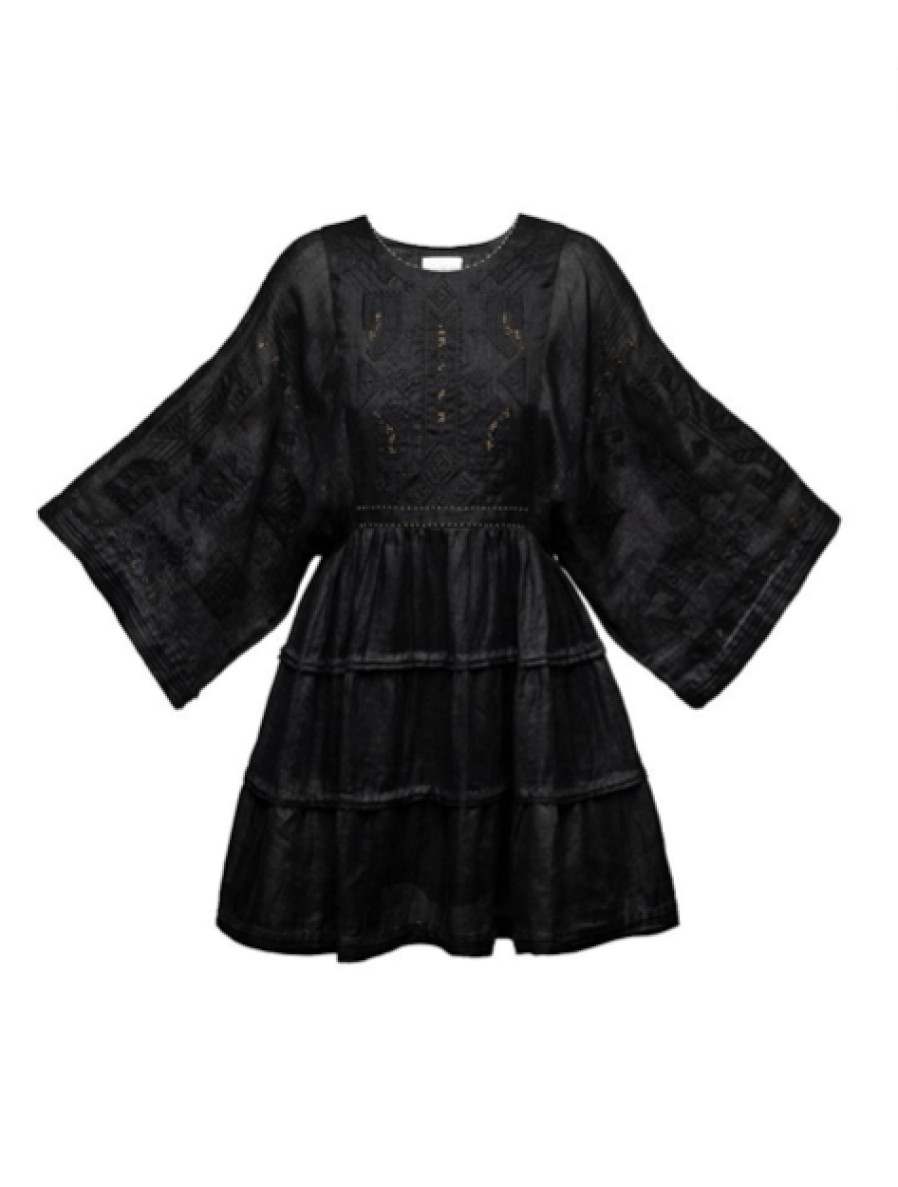 My Sleeping Gypsy Braille Short Dress In Black - My Sleeping Gypsy Best