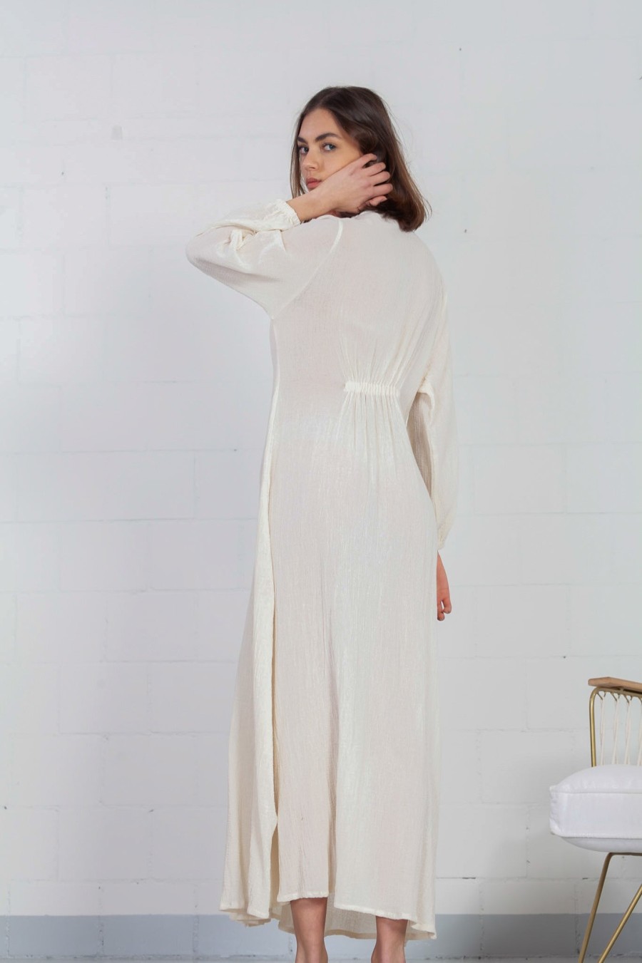 Spiritum Tulum Cream Carlota Dress Online