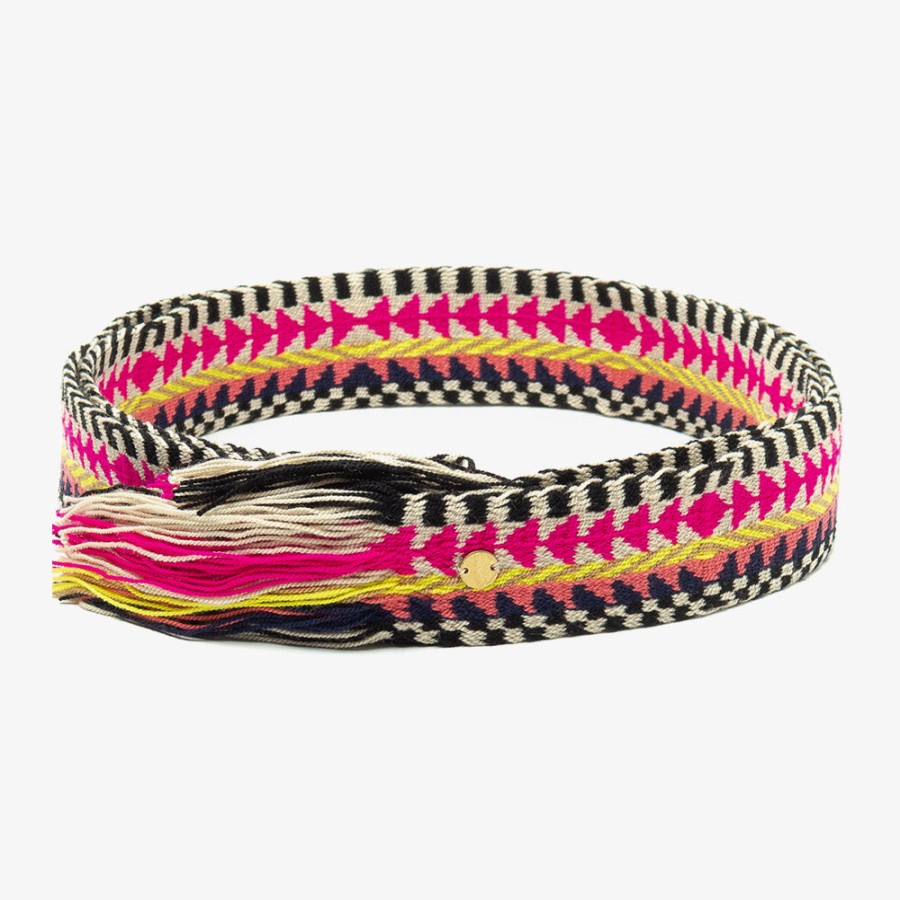 Guanábana Fuchsia Belt With Fringes Hot