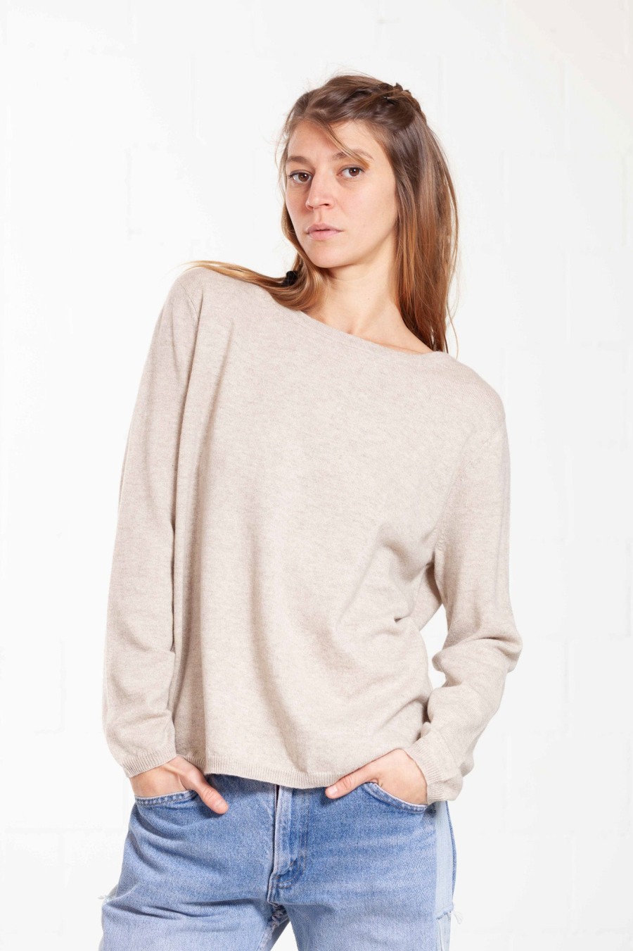 By Adushka Nature Cashmere Thin Pullover Wholesale