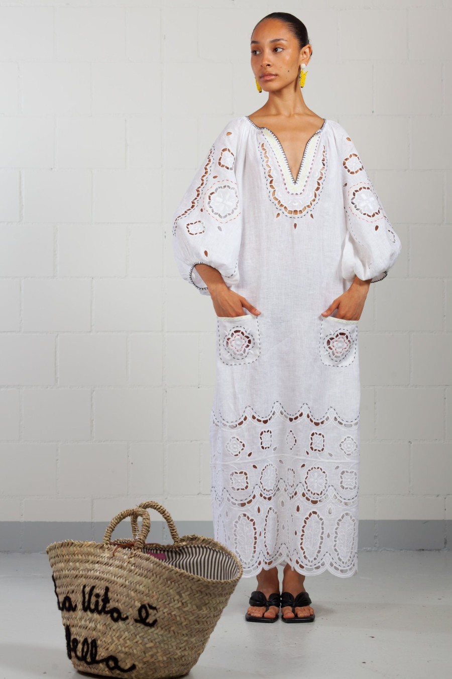 My Sleeping Gypsy White Merezhivo Long Dress - My Sleeping Gypsy Wholesale