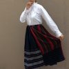 Injiri Handloomed Striped Patchwork Merino Wool Skirt Online