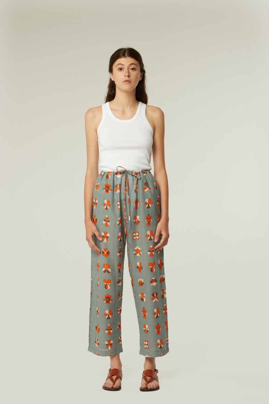 Moismont Pantalon Thelma Flower Cloud - Moismont Clearance