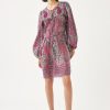 Antik Batik Red Tajar Print Mini Dress Online