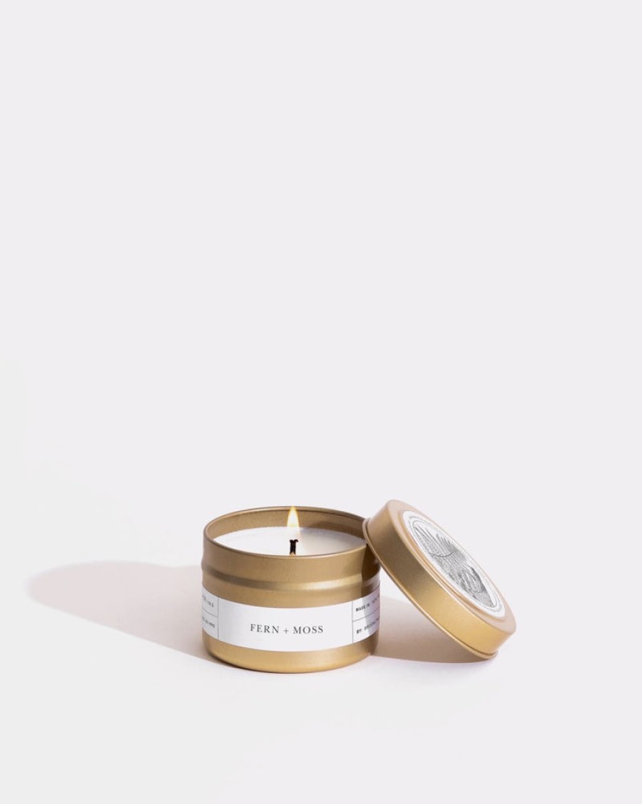 Brooklyn Candle Studio Brooklyn Candle Studio Fern + Moss Gold Travel Candle New