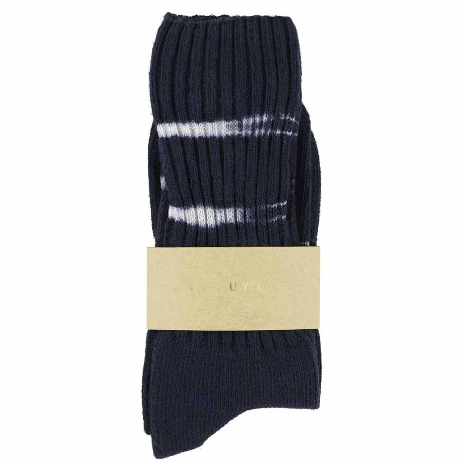 Escuyer Men Indigo Dyed Socks - Escuyer Hot