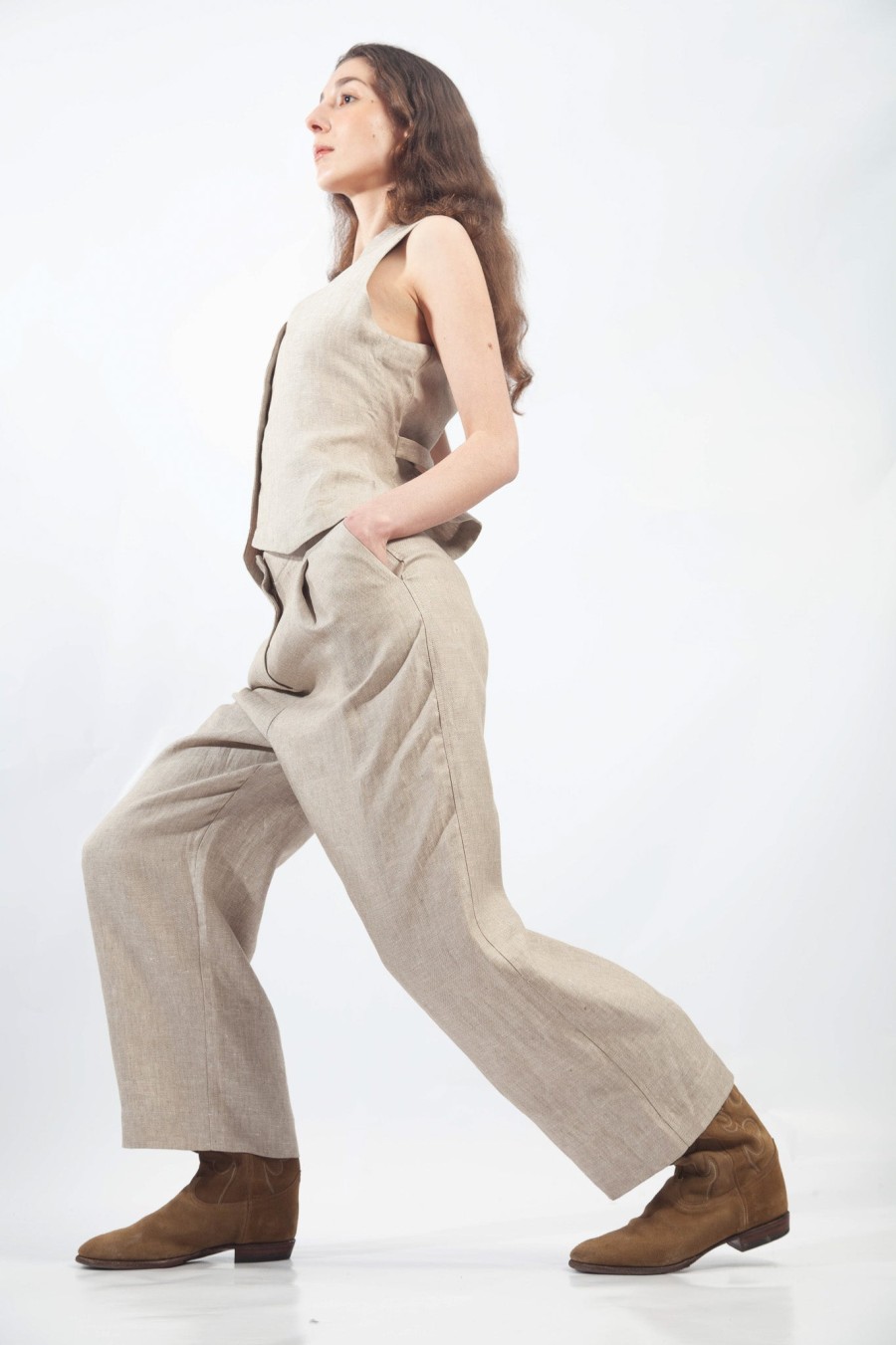 ByAdushka Delfino Latte Pantalone Clearance