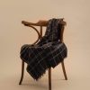 Moismont Plaid Laine N°79 In Navy Blue New