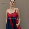 Injiri Tie Dye Slip Silk Dress Wholesale