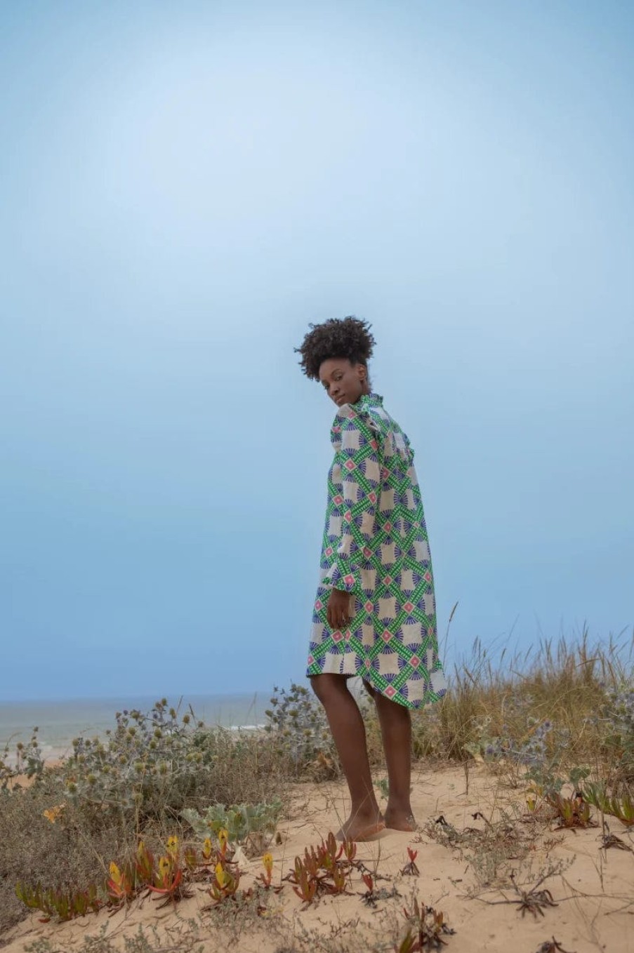 Odile Coco Oversized-Shirt Circles Dress Online