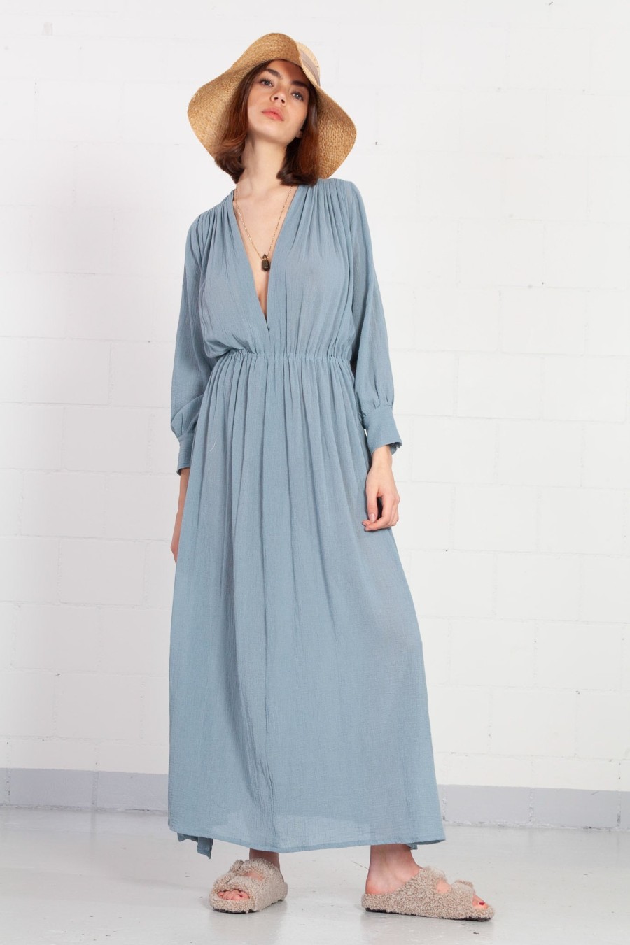 Spiritum Tulum Sky Blue Carlota Dress Hot