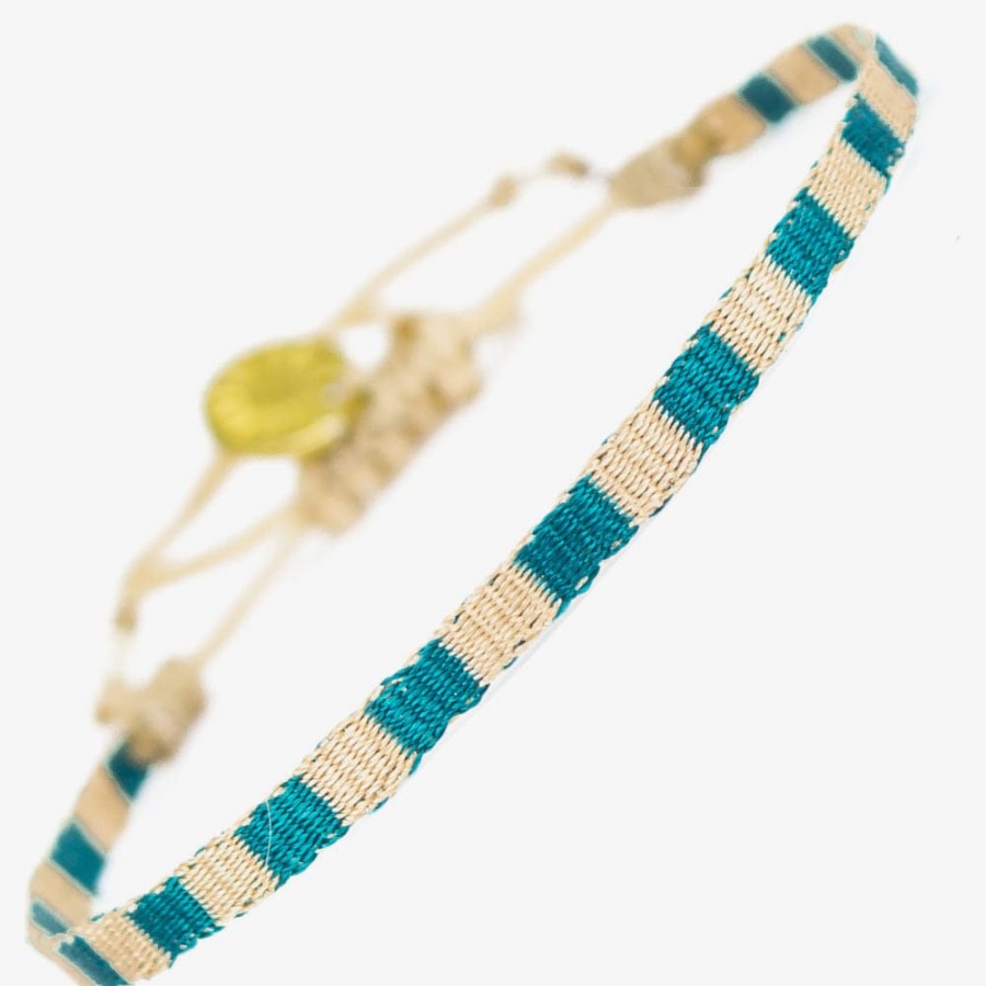 Guanábana Argantina 40 Beige And Ocean Blue Bracelet Clearance