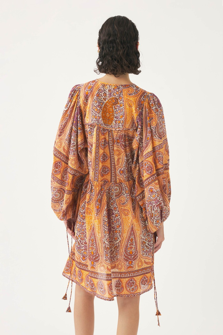 Antik Batik Rust Tajar Print Mini Dress Best