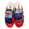 Calla Niki Babouche Slippers - 41, White And Blue - Calla Wholesale