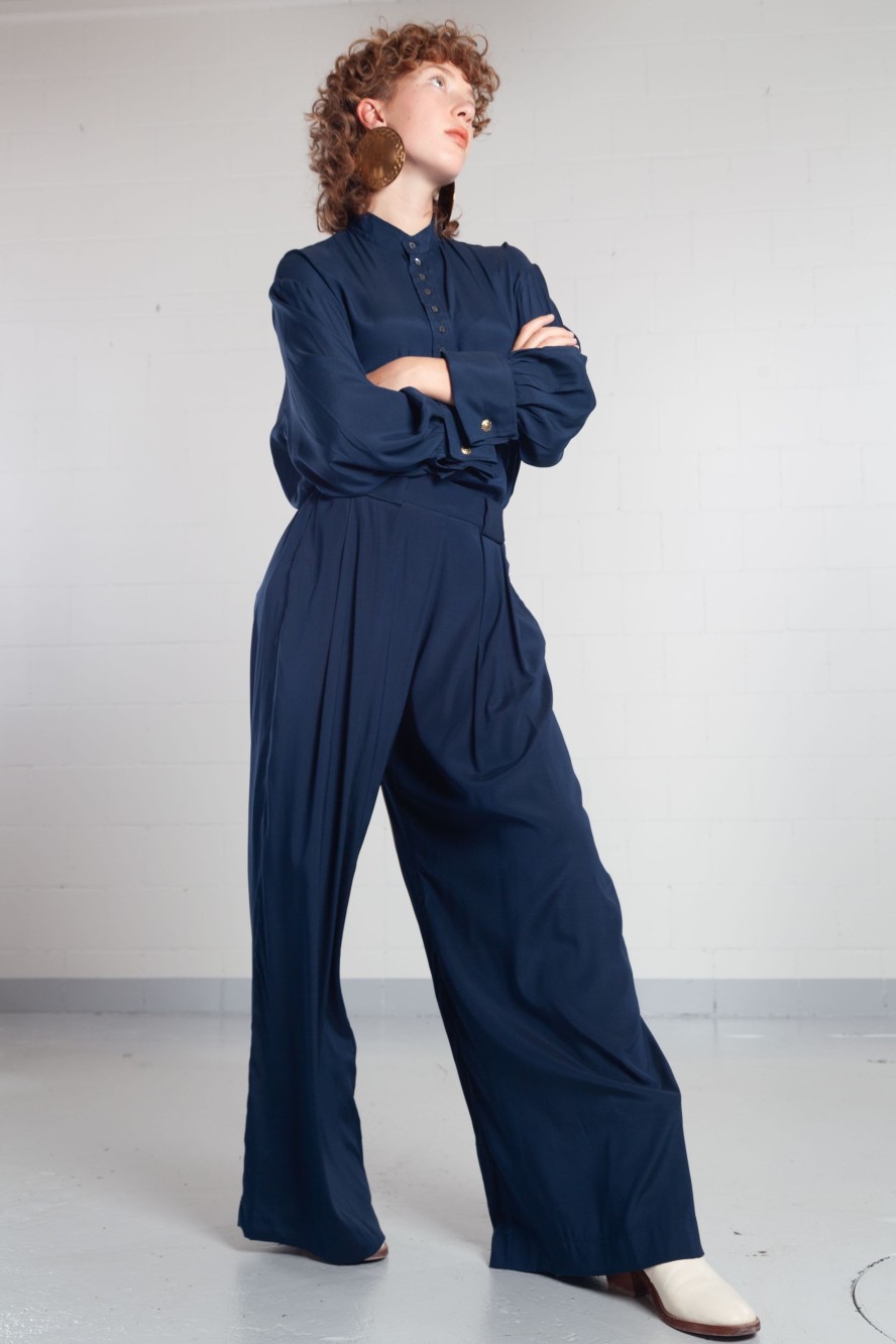 ByAdushka Byadushka Blue Parigi Silk Pants Online