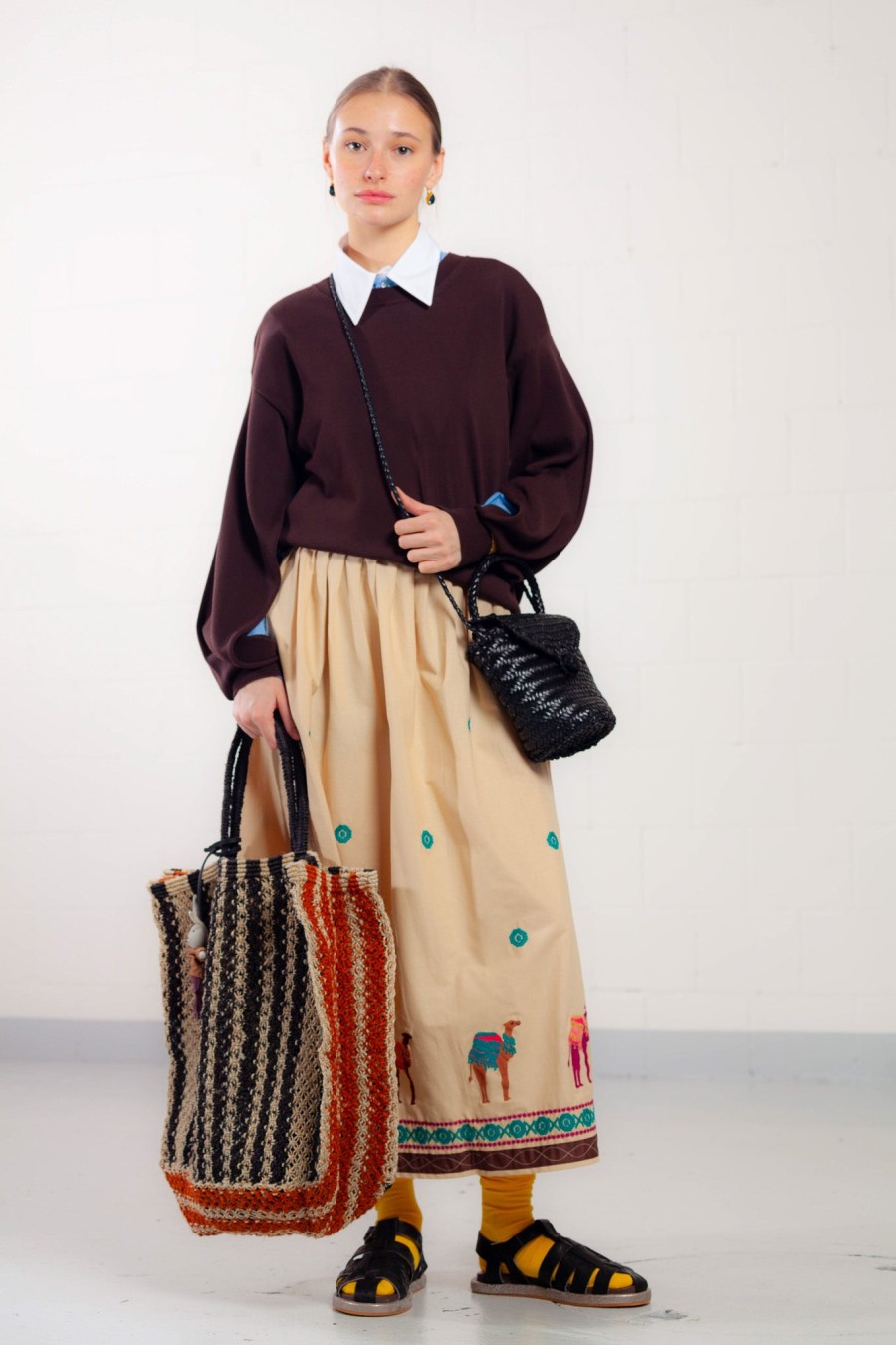 Francesca Bassi Sahara Cotton Skirt Clearance