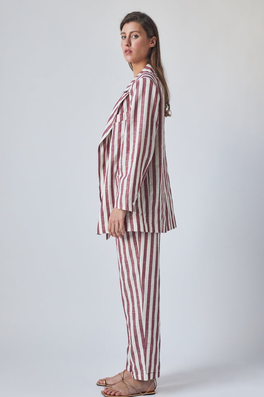 The Label Edition Gibson Pants Red Stripes - The Label Edition Hot