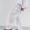 ByAdushka White Tao Cargo Cacoon Pants Wholesale