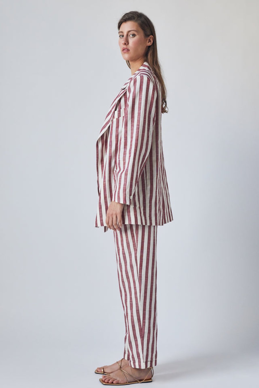 The Label Edition Felix Blazer Red Stripes - The Label Edition Online