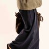 ByAdushka Parigi Flanell Wide Leg Pants In Night Blue - Byadushka New