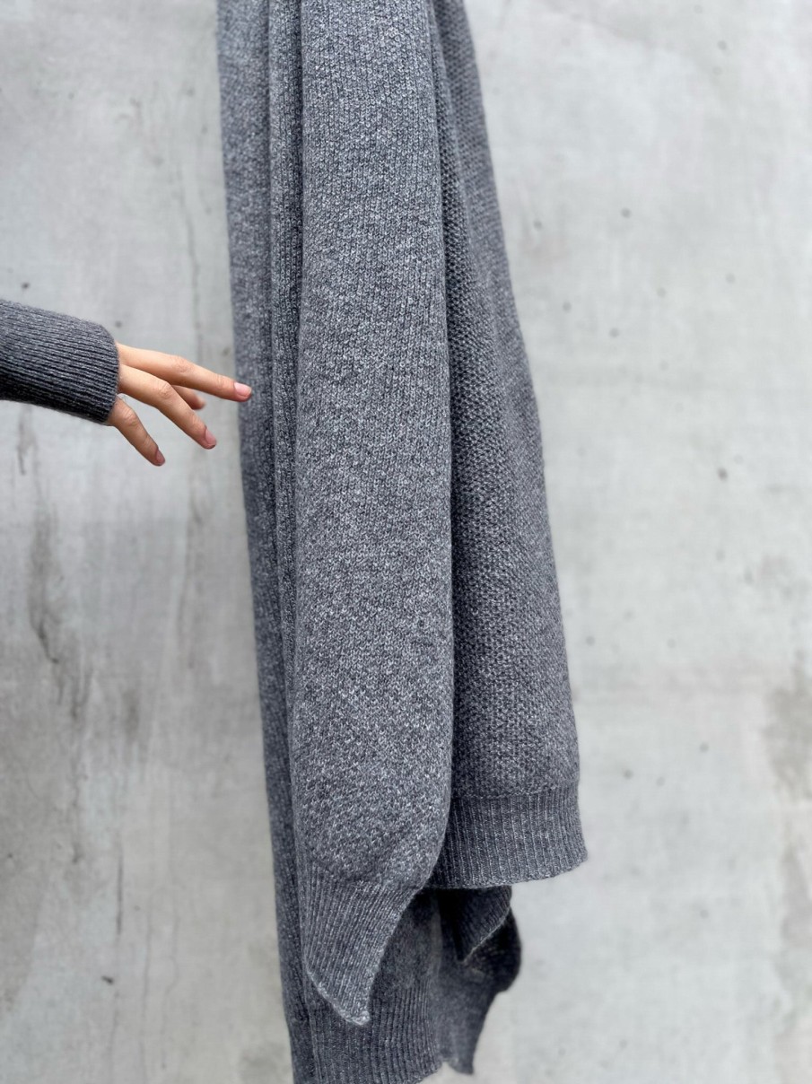 ByAdushka Melange Grey Cashmere Scarf Online