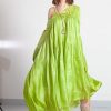 Anaak Night Green Airi Tussar Maxi Dress Best