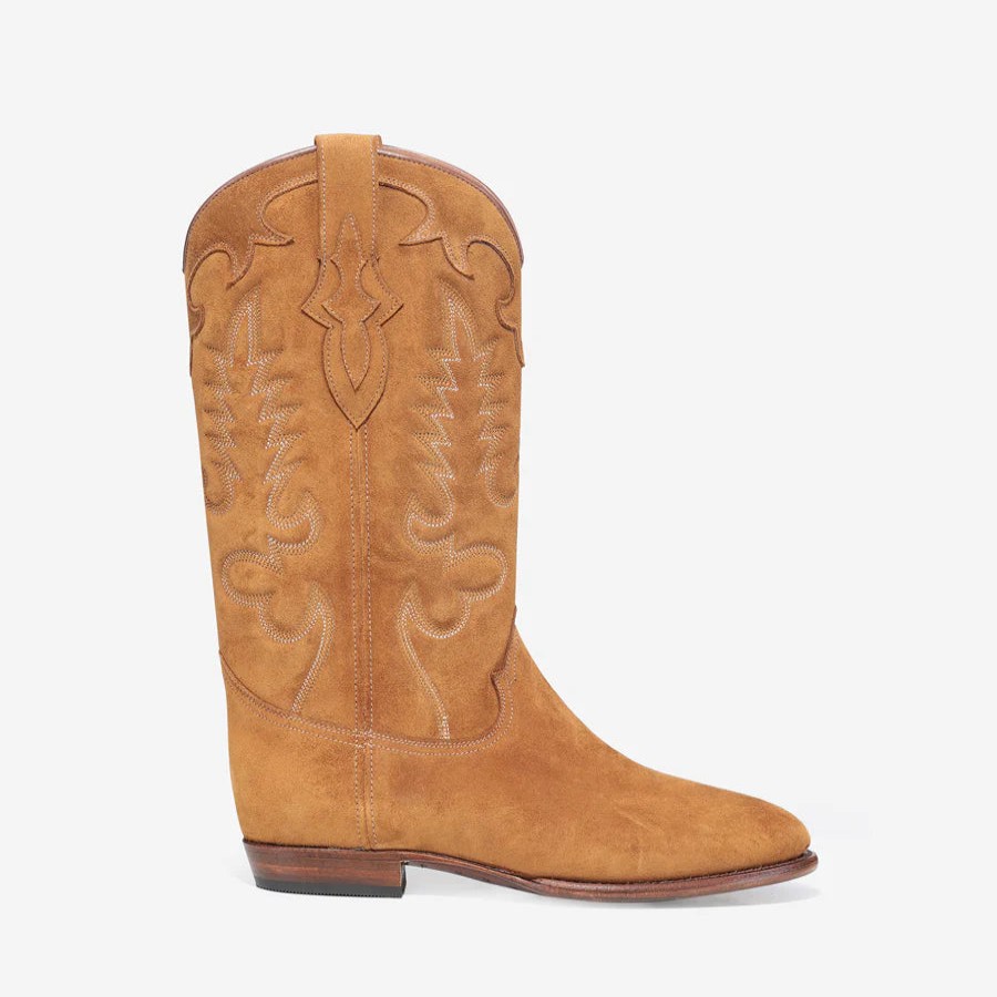 Shiloh Heritage Shiloh Heritage Midnight Suede Ambre Western Cowboy Boots Clearance