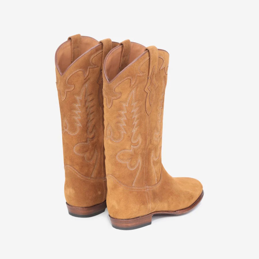 Shiloh Heritage Shiloh Heritage Midnight Suede Ambre Western Cowboy Boots Clearance