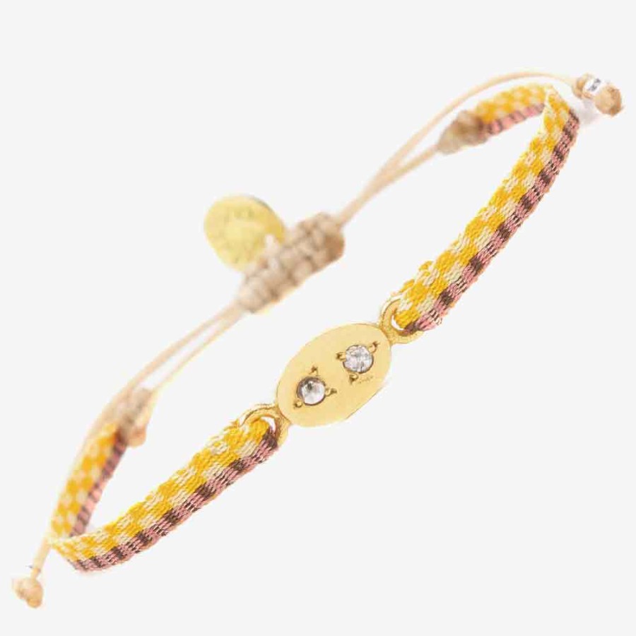 Guanábana Argantina Yellow And Rose Bracelet New