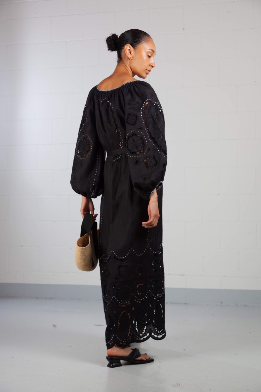 My Sleeping Gypsy Black Merezhivo Long Dress - My Sleeping Gypsy Clearance