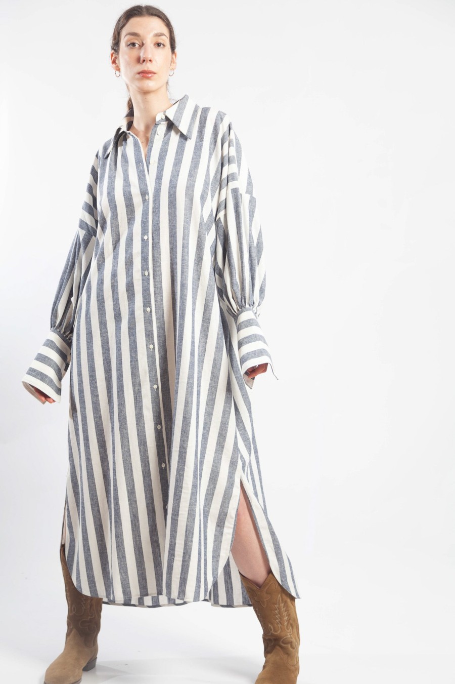 ByAdushka Maldive Marine Oversize Shirt Dress - Byadushka Clearance