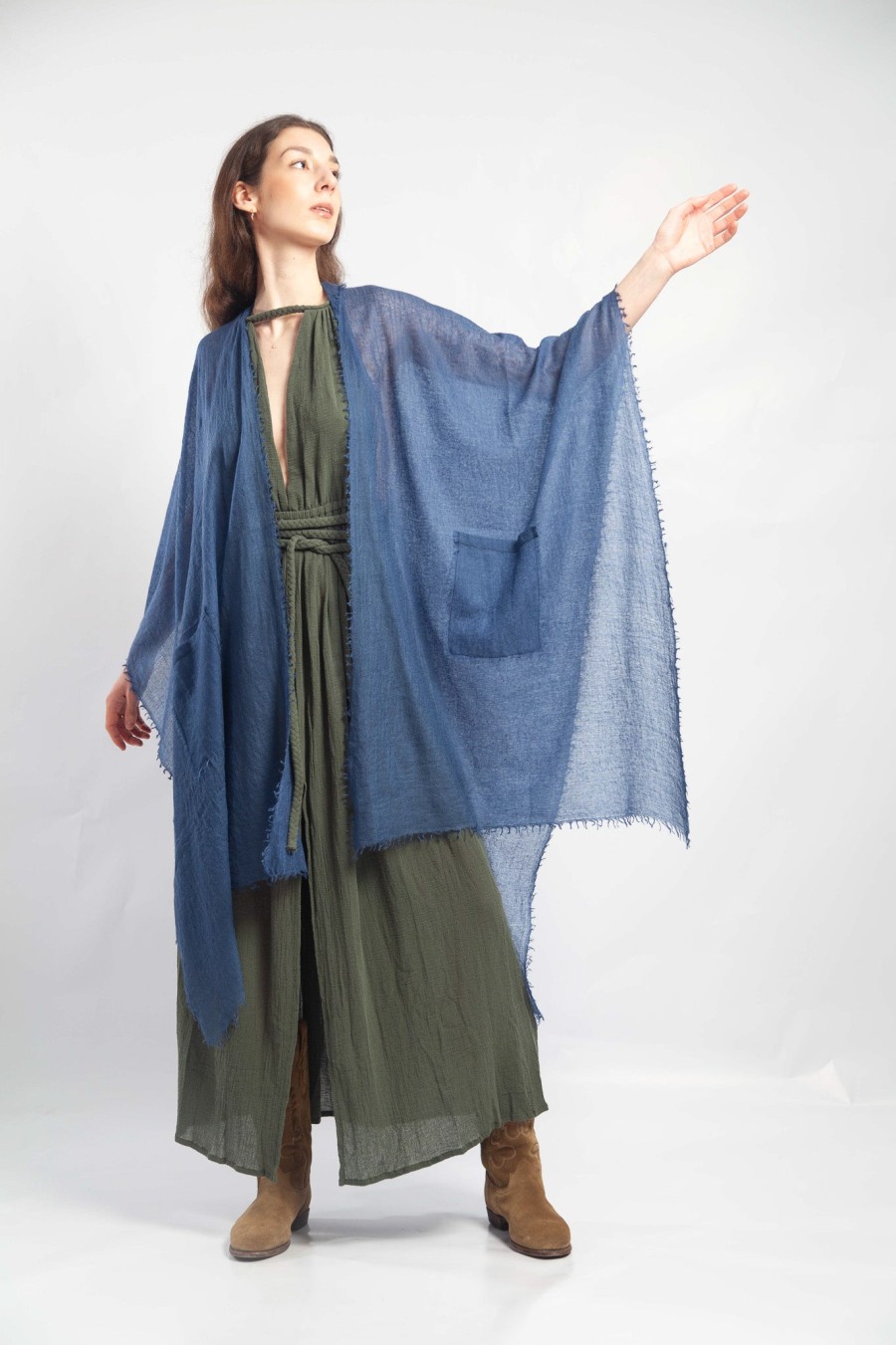 Mirror in the Sky Woven Azurite Plain Cape Online