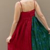 Injiri Red Batik Silk Slip Dress Clearance