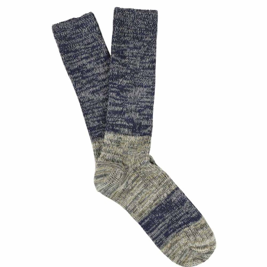 Escuyer Men Melange Block Socks Blue / Grey - Escuyer Wholesale